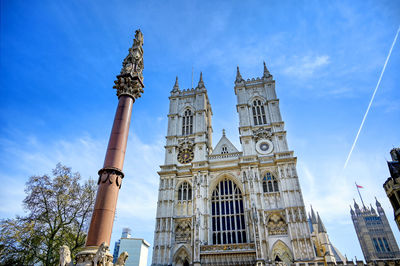 Low angle view of traditional building against sky