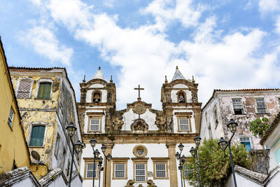 Historic church in baroque style in the pelourinho neighborhood in the city of salvador, bahia