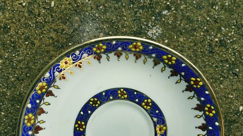 High angle view of multi colored wall