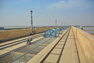 Bridge over sea against sky