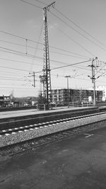 Railroad tracks against sky