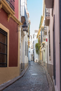 Alley amidst buildings in city