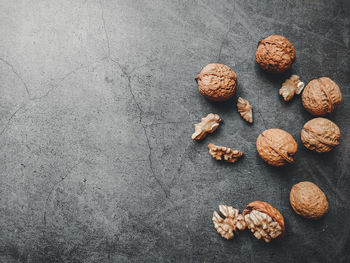 High angle view of cookies on table