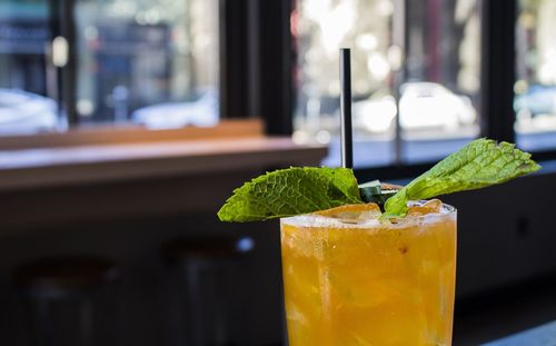 Close-up of drink on table