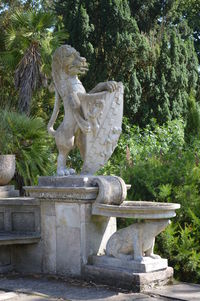 Buddha statue in park