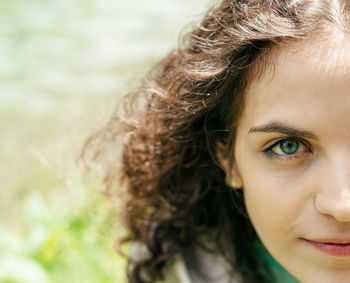Close-up portrait of woman