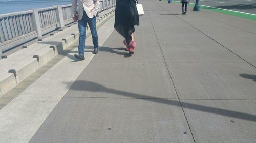 Woman standing in city