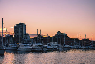 Early morning over the wet dock in ipswich, uk