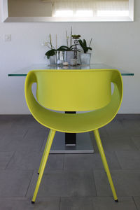 Design chair in front of table