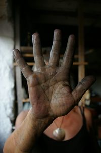 Close-up of human hand