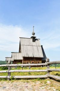 Low angle view of traditional building against sky