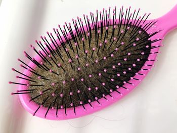 Pink hairbrush