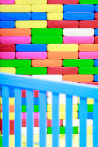 Close-up of multi colored blocks