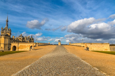 Panoramic view of built structure against sky