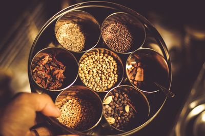 Close-up of hand holding food