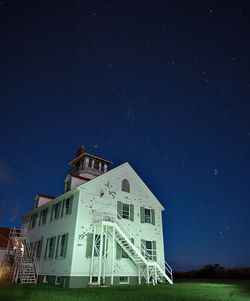 Eastham coast guard station at night