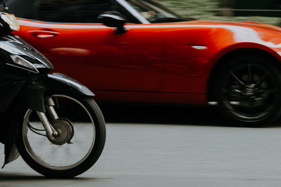 Close-up of vintage car