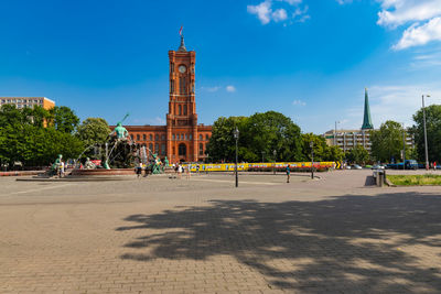 View of historical building against cloudy sky