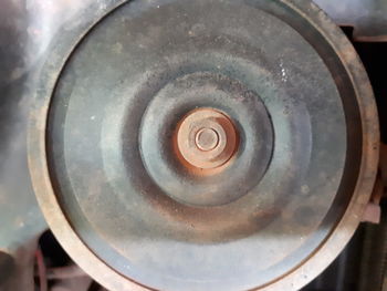 High angle view of machine part