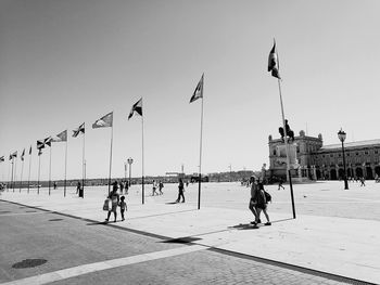 View of people in sea