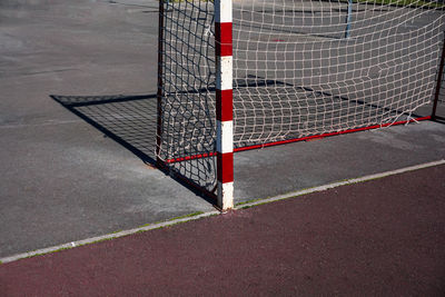 Old street soccer goal sport equipment
