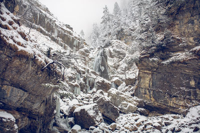 Scenic view of snow covered mountain