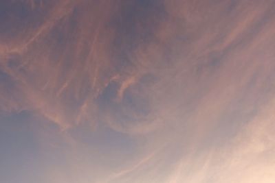 Low angle view of sky during sunset