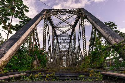 Low angle view of bridge against sky