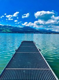 Scenic view of swimming pool against sky