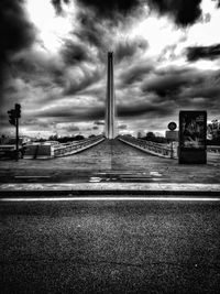 Road against sky in city