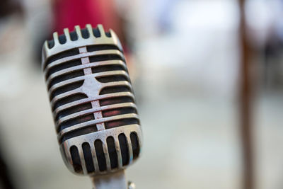 Close-up of piano keys on table