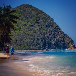 Tourists on beach