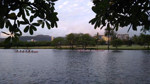 Scenic view of river against sky
