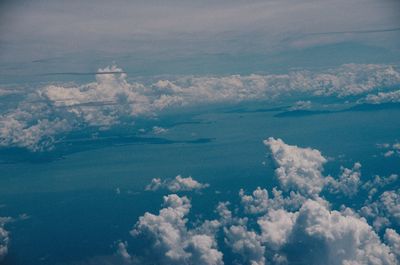 Aerial view of clouds in sky