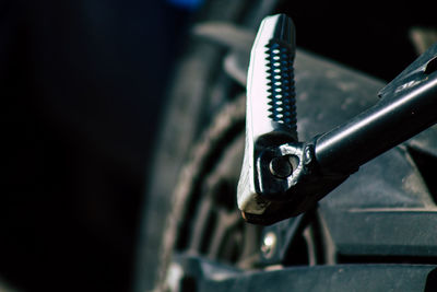 Close-up of motorcycle