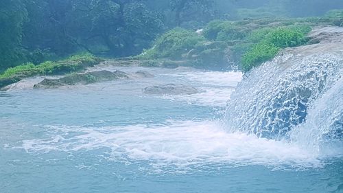 Water splashing in sea