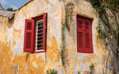 Low angle view of old house