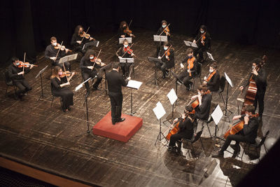 Group of people at music concert