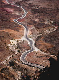 High angle view of road