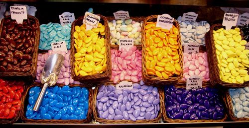 Various fruits for sale at market stall