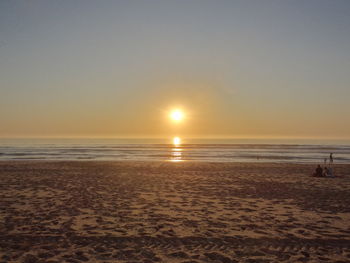 Scenic view of sunset over sea