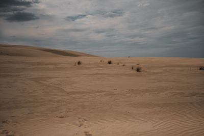 Scenic view of desert against sky