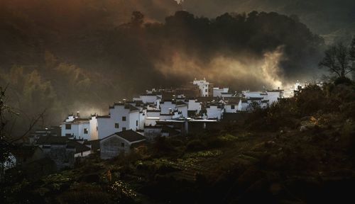 Panoramic view of town