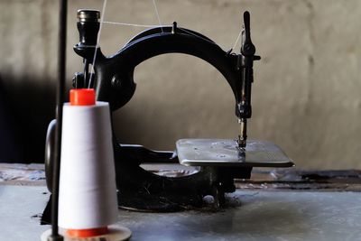 Sewing machine at textile industry