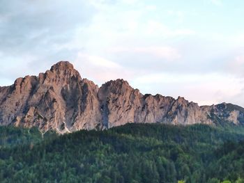 Scenic view of rocky mountains against sky