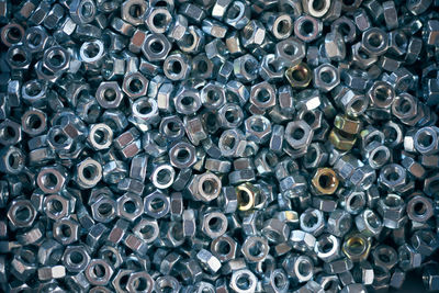 Full frame shot of patterned metal