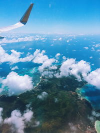 Aerial view of clouds over sea