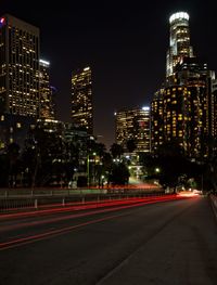 Illuminated city at night