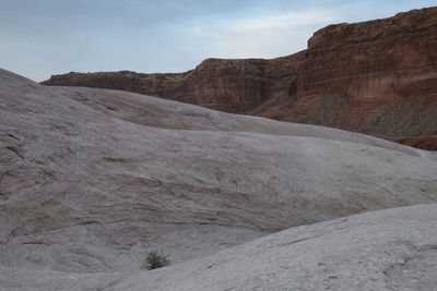 Navajo sandstone of the waterpocket fold below halls mesa red cliffs.