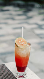 Close-up of drink on table